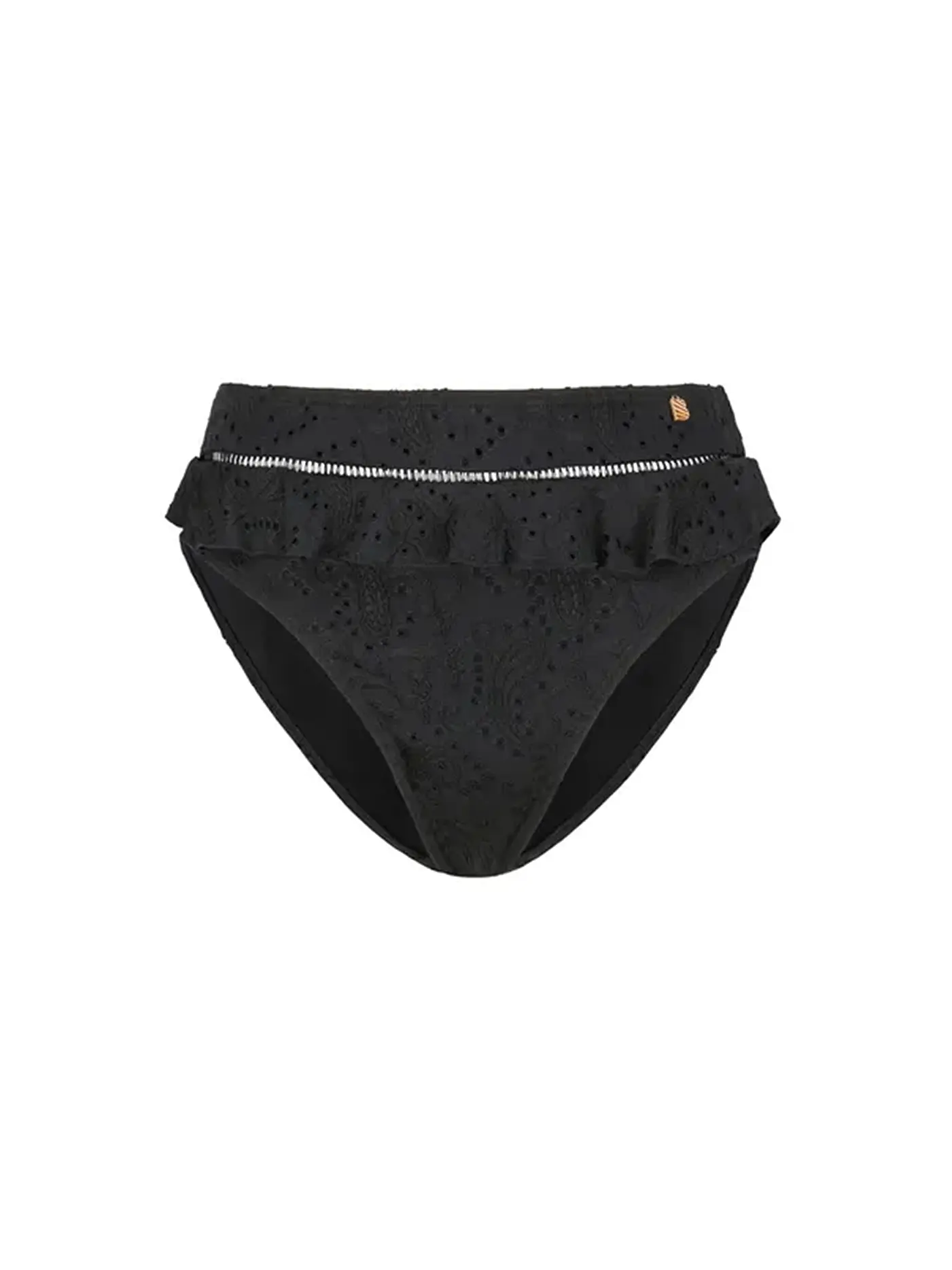BEACHLIFE | Damen Bikiniunterteil Black Embroidery | 